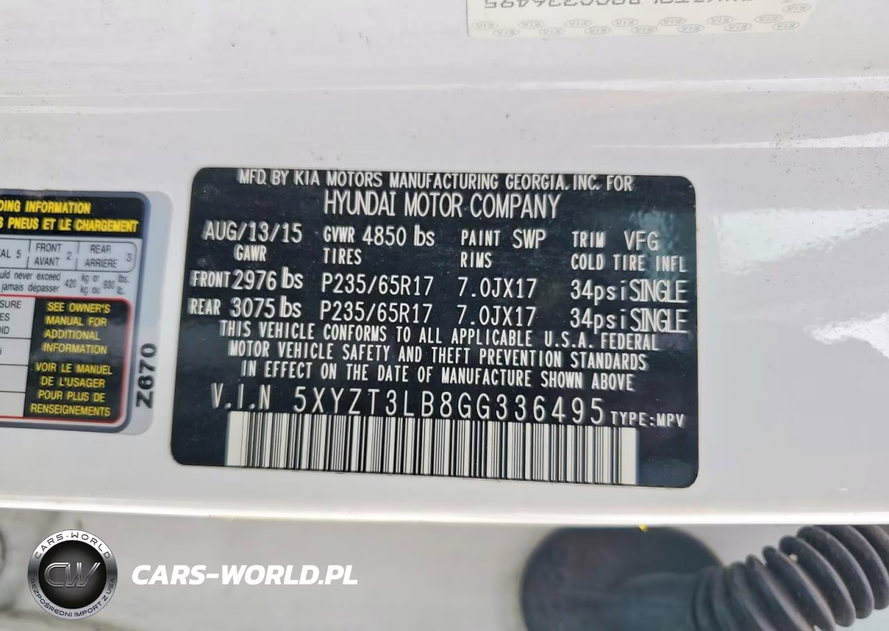 2016 Hyundai Santa Fe Sport 2.4L VIN:5XYZT3LB8GG336495 - 14