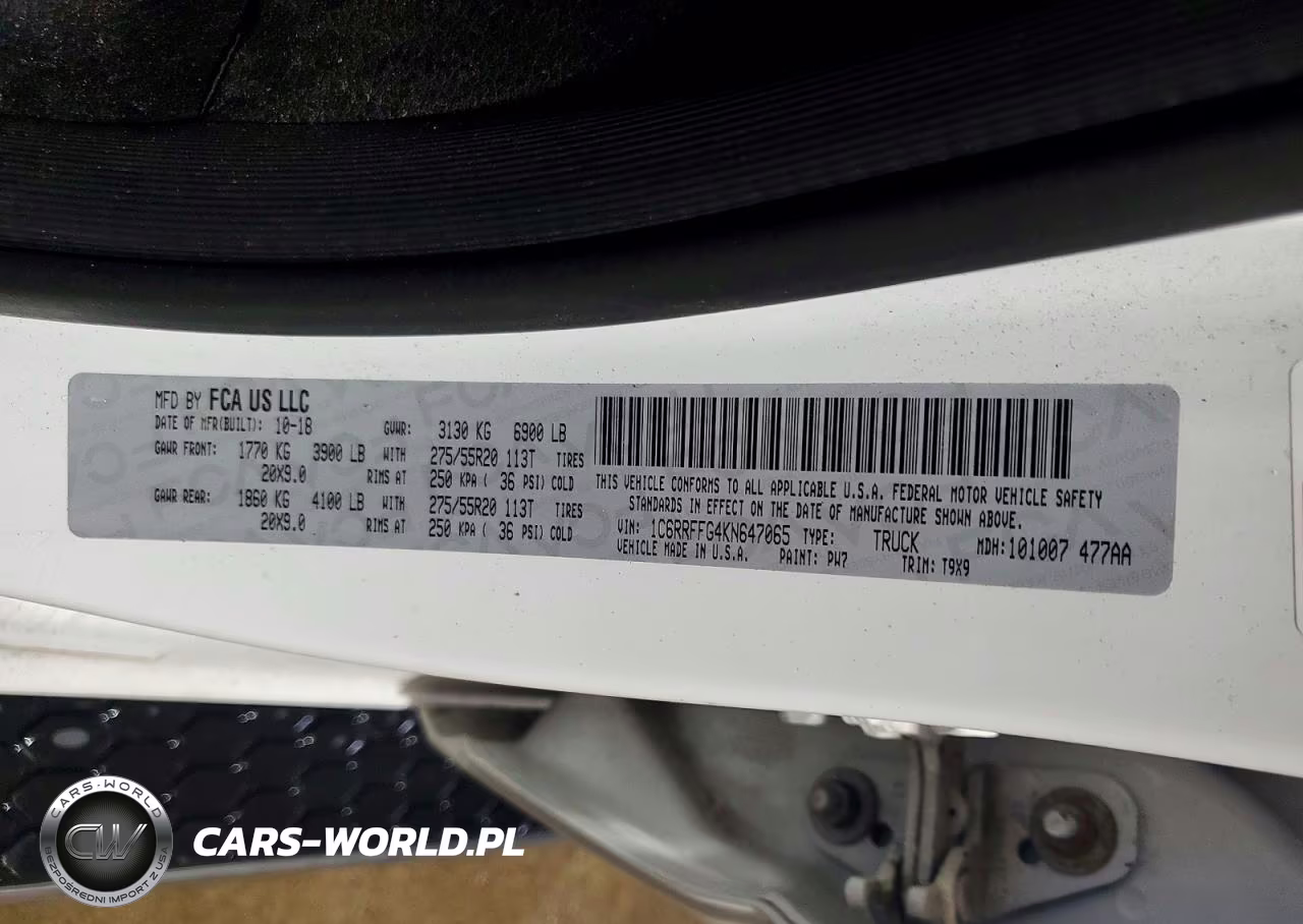 2019 Ram 1500 Big Horn VIN:1C6RRFFG4KN647065 - 12
