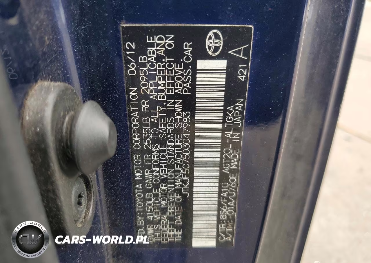 2013 Scion Tc Base VIN:JTKJF5C75D3047983 - 13