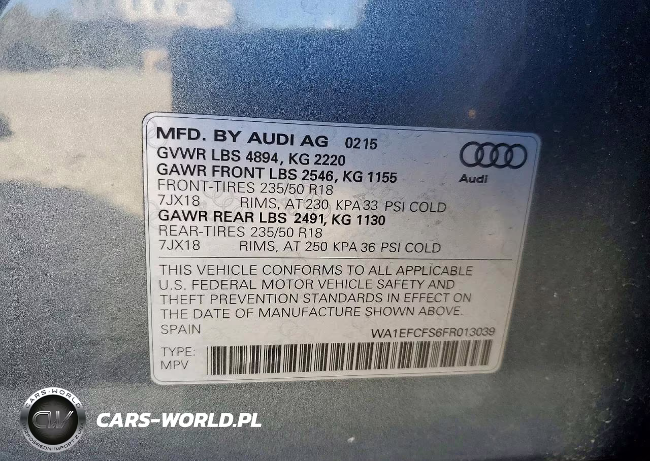 2015 Audi Q3 Premium Plus VIN:WA1EFCFS6FR013039 - 12