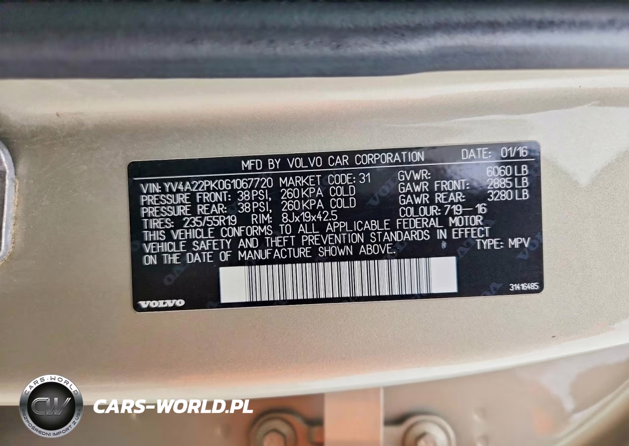 2016 Volvo Xc90 T6 VIN:YV4A22PK0G1067720 - 13