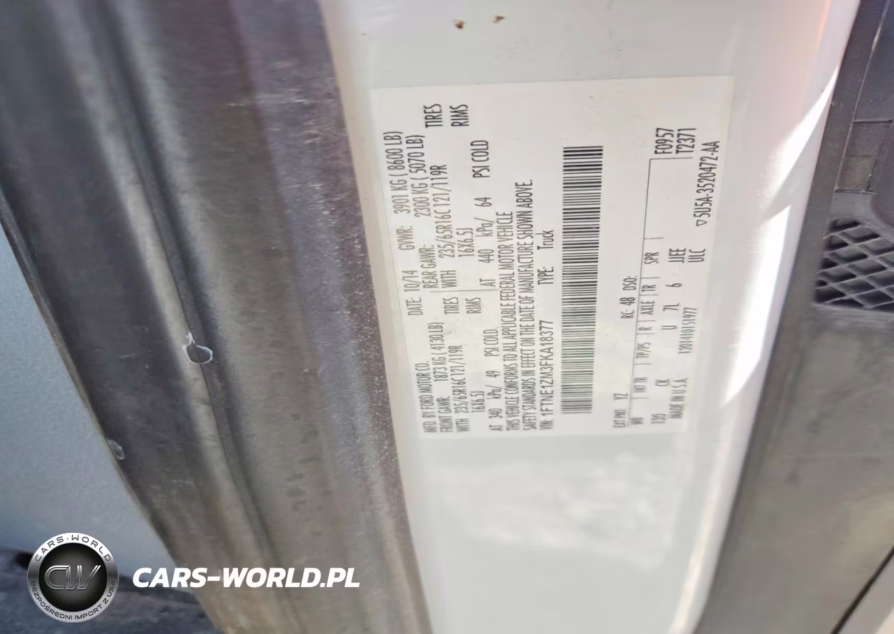 2015 Ford Transit T-150 VIN:1FTNE1ZM3FKA18377 - 13