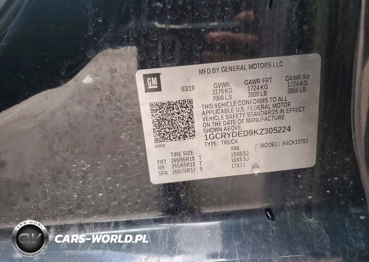 2019 Chevrolet Silverado K1500 Lt VIN:1GCRYDED9KZ305224 - 12