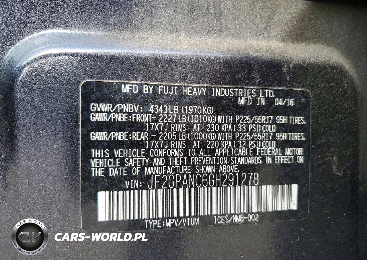2016 Subaru Crosstrek Limited VIN:JF2GPANC6GH291278 - 13