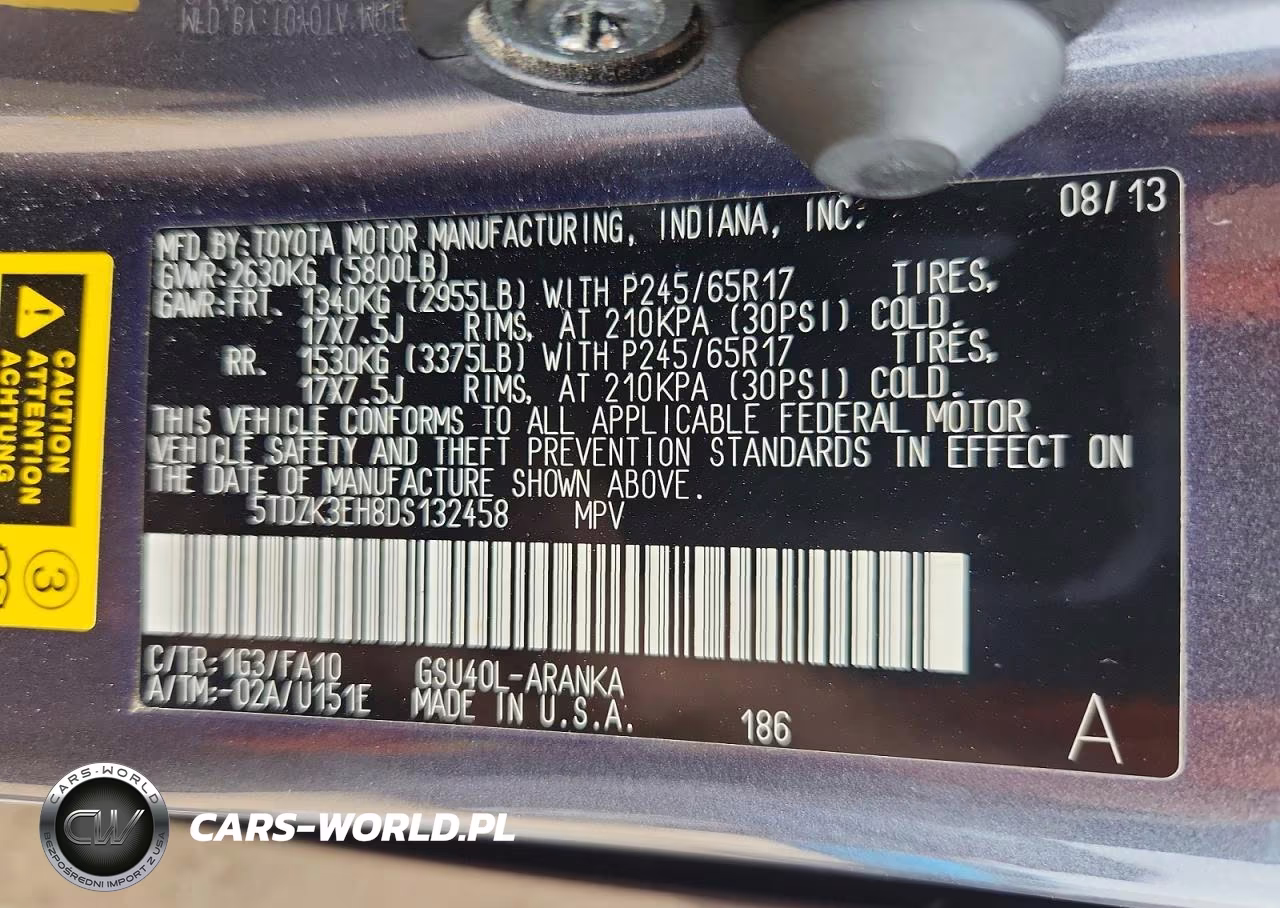 2013 Toyota Highlander Plus VIN:5TDZK3EH8DS132458 - 13