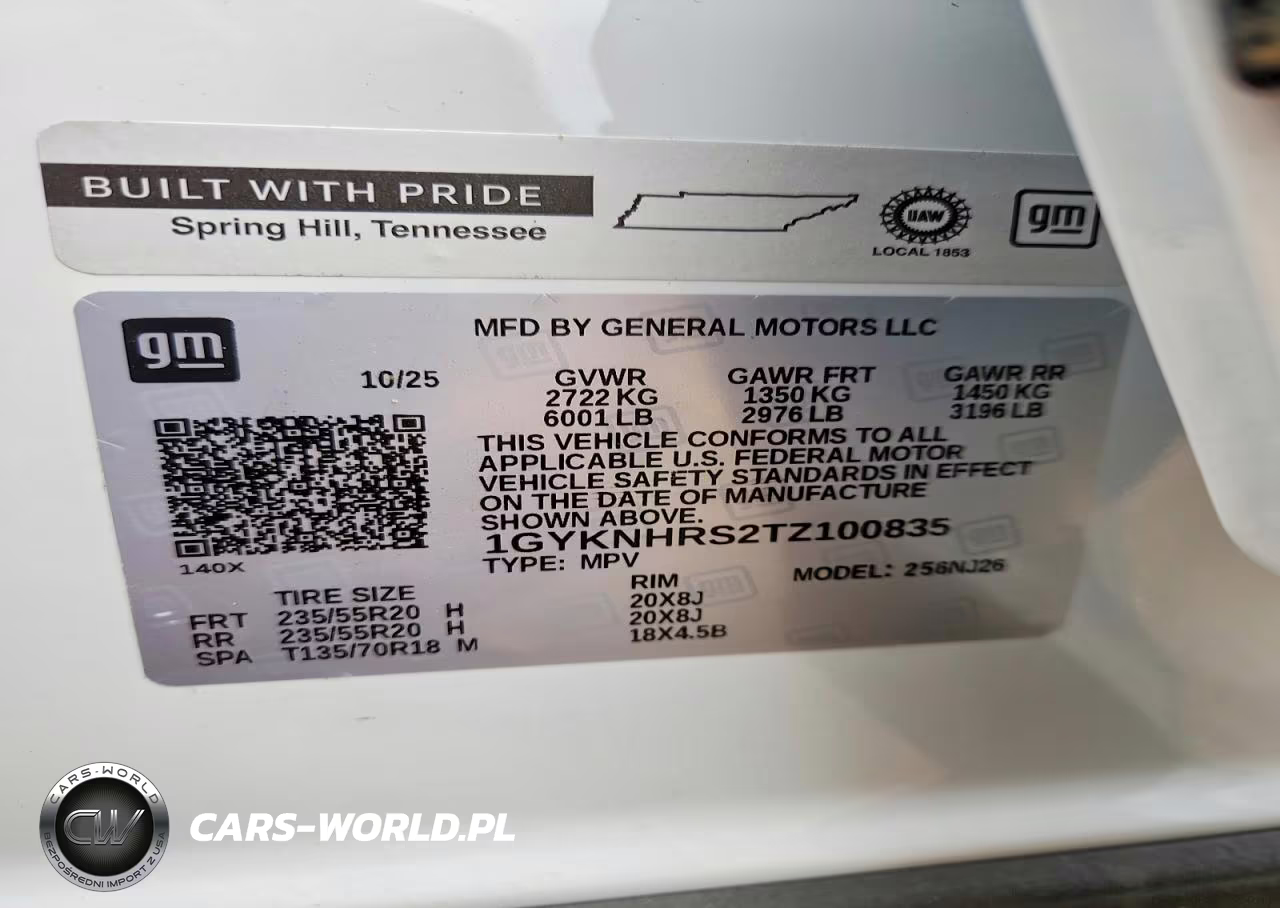 2026 Cadillac Xt5 Sport VIN:1GYKNHRS2TZ100835 - 13