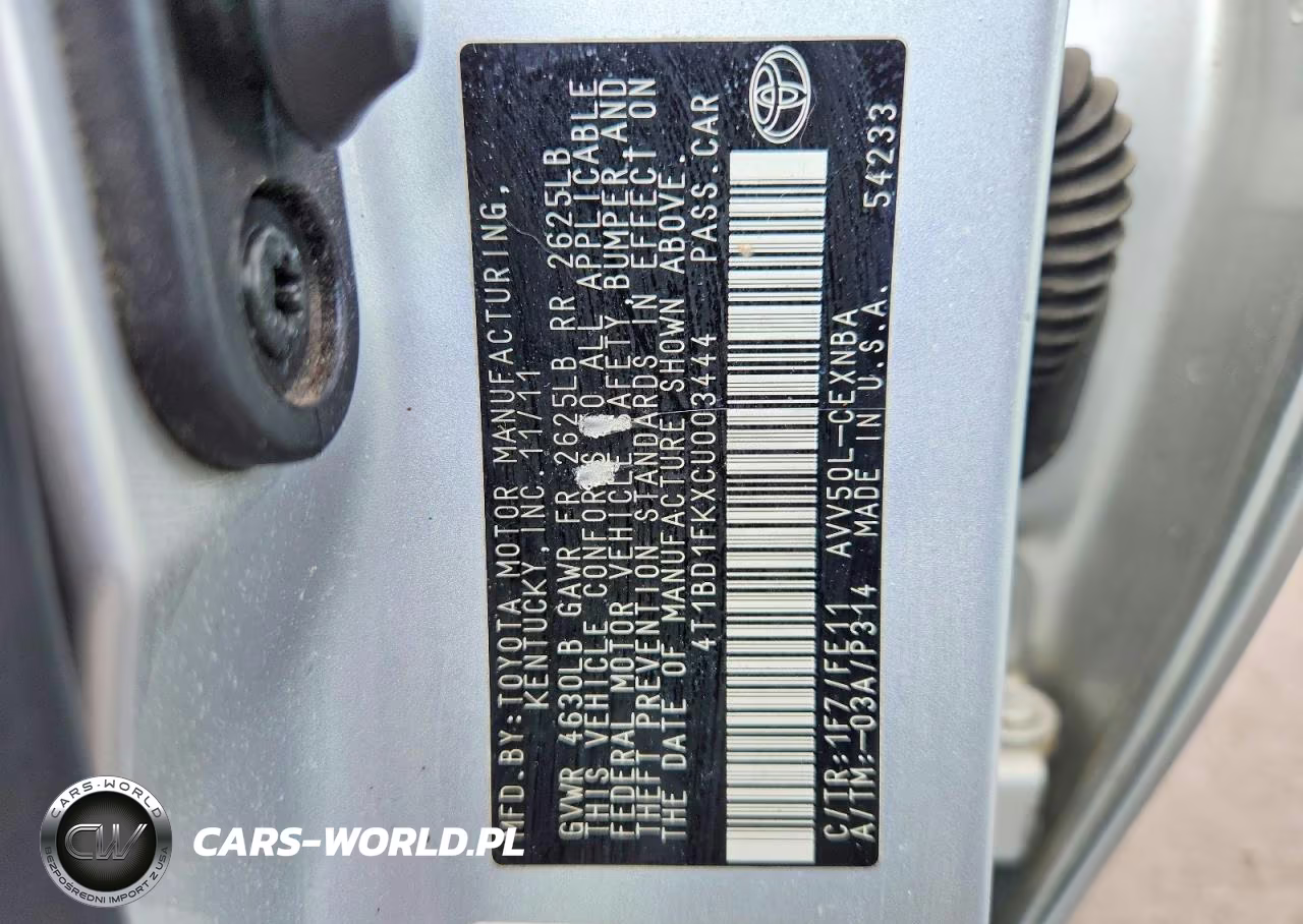 2012 Toyota Camry VIN:4T1BD1FKXCU003444 - 12