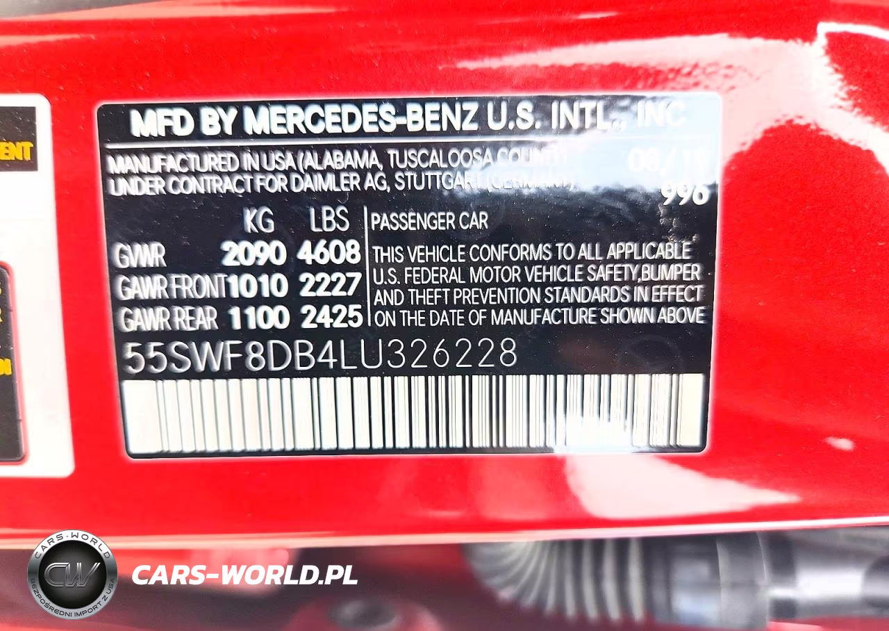 2020 Mercedes-Benz C 300 VIN:55SWF8DB4LU326228 - 12