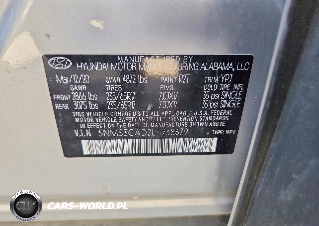 2020 Hyundai Santa Fe Sel VIN:5NMS3CAD2LH238679 - 13