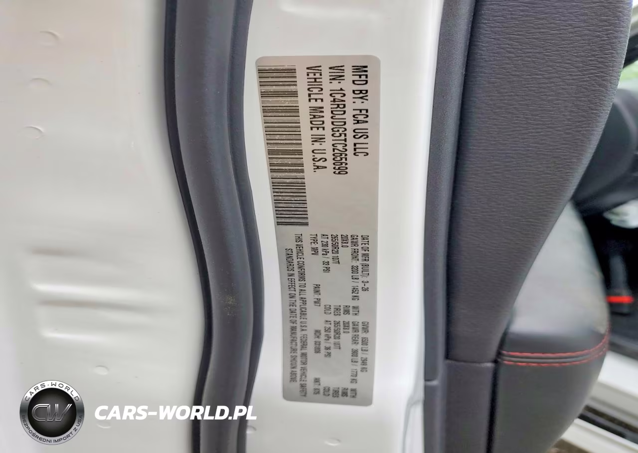 2026 Dodge Durango Gt VIN:1C4RDJDG5TC265699 - 13
