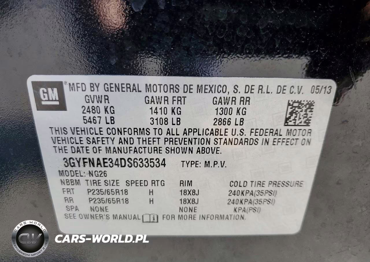 2013 Cadillac Srx VIN:3GYFNAE34DS633534 - 13