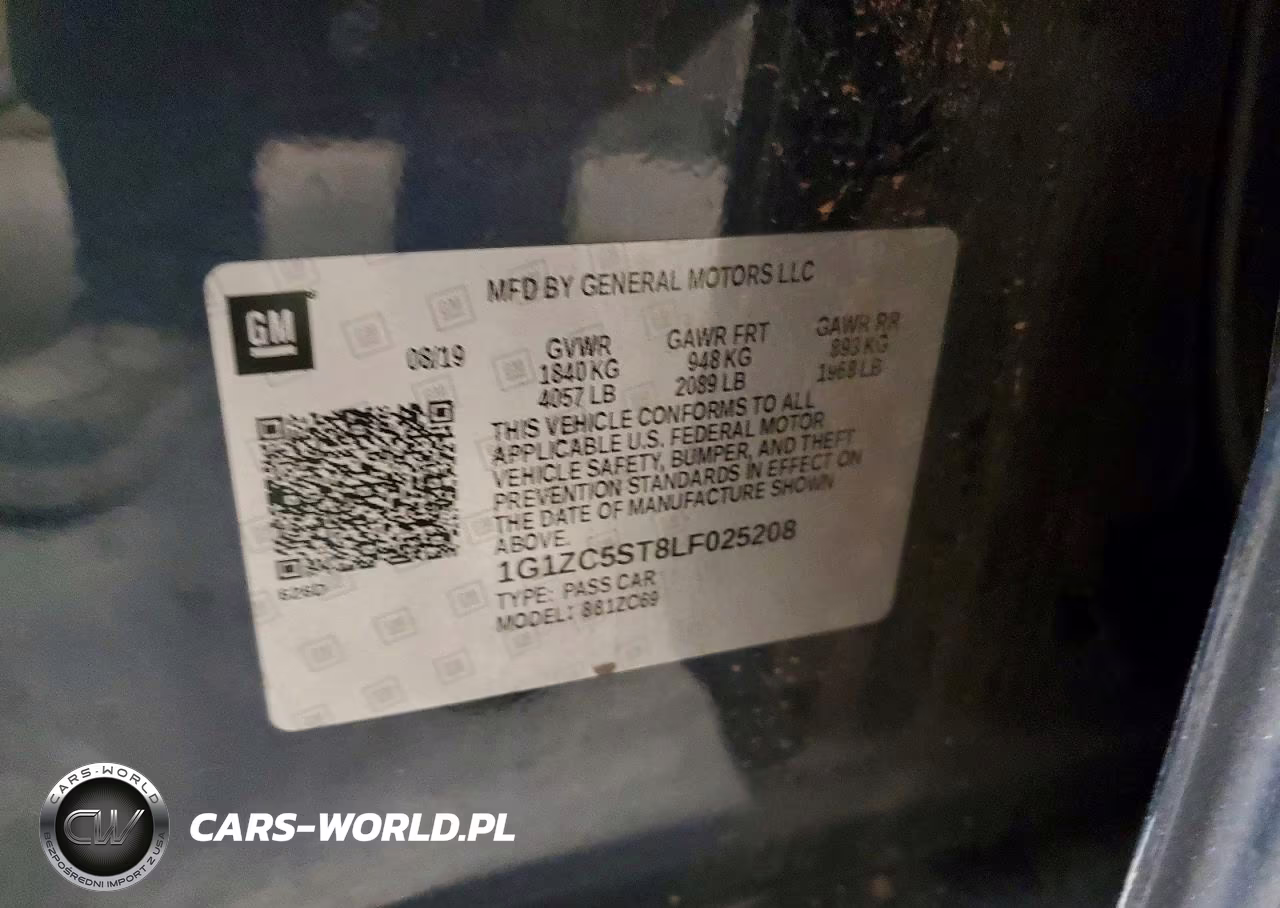 2020 Chevrolet Malibu Ls VIN:1G1ZC5ST8LF025208 - 12