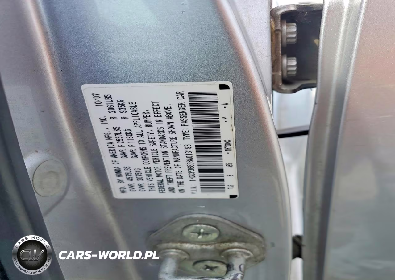 2008 Honda Accord Exl VIN:1HGCP36838A013193 - 12