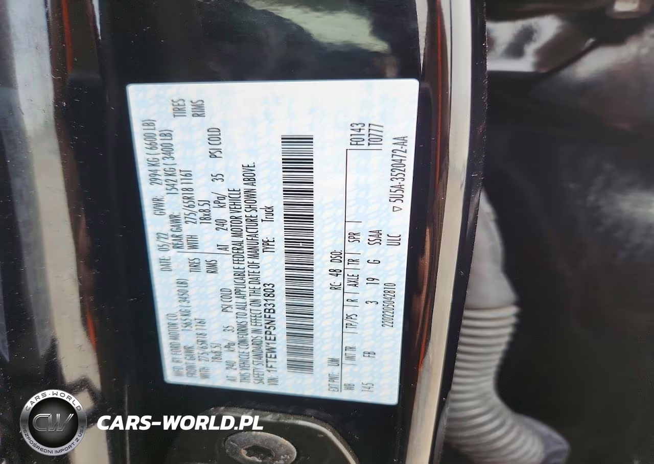 2022 Ford F150 Supercrew VIN:1FTEW1EP5NFB31803 - 12