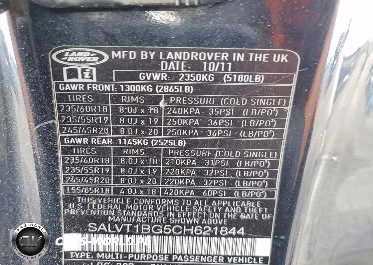 2012 Land Rover Range Rover Evoque Dynamic Premium VIN:SALVT1BG5CH621844 - 13