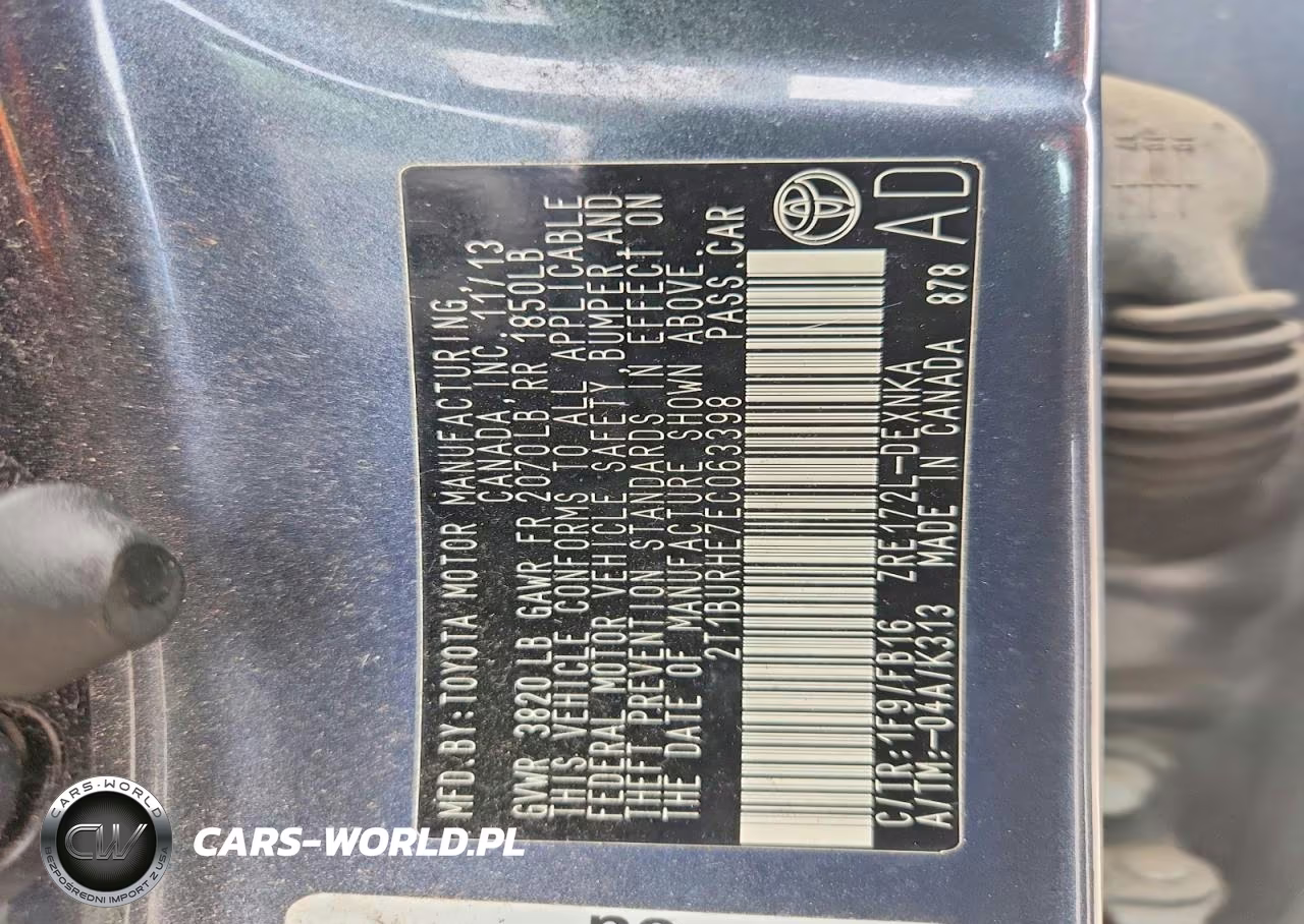 2014 Toyota Corolla Le VIN:2T1BURHE7EC063398 - 13
