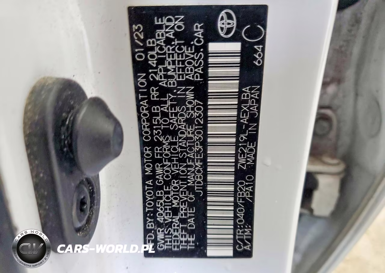 2023 Toyota Corolla Hybrid Le VIN:JTDBCMFE3P3012307 - 12