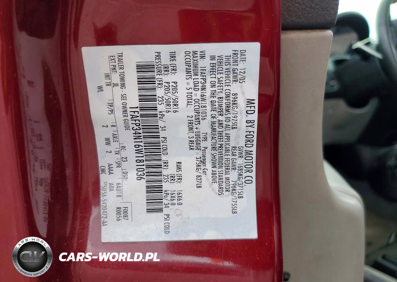 2006 Ford Focus Zx4 VIN:1FAFP34N16W181036 - 12