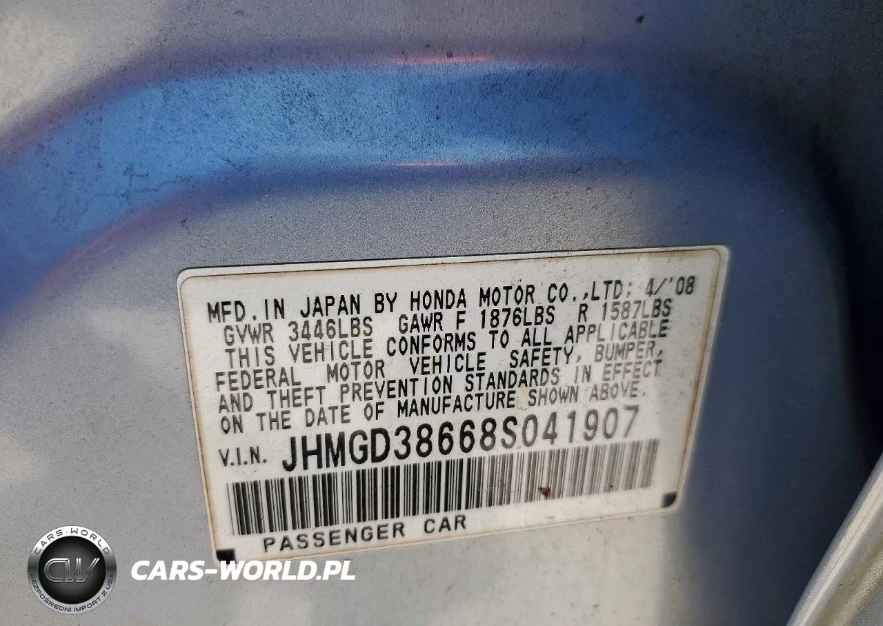 2008 Honda Fit Sport VIN:JHMGD38668S041907 - 13