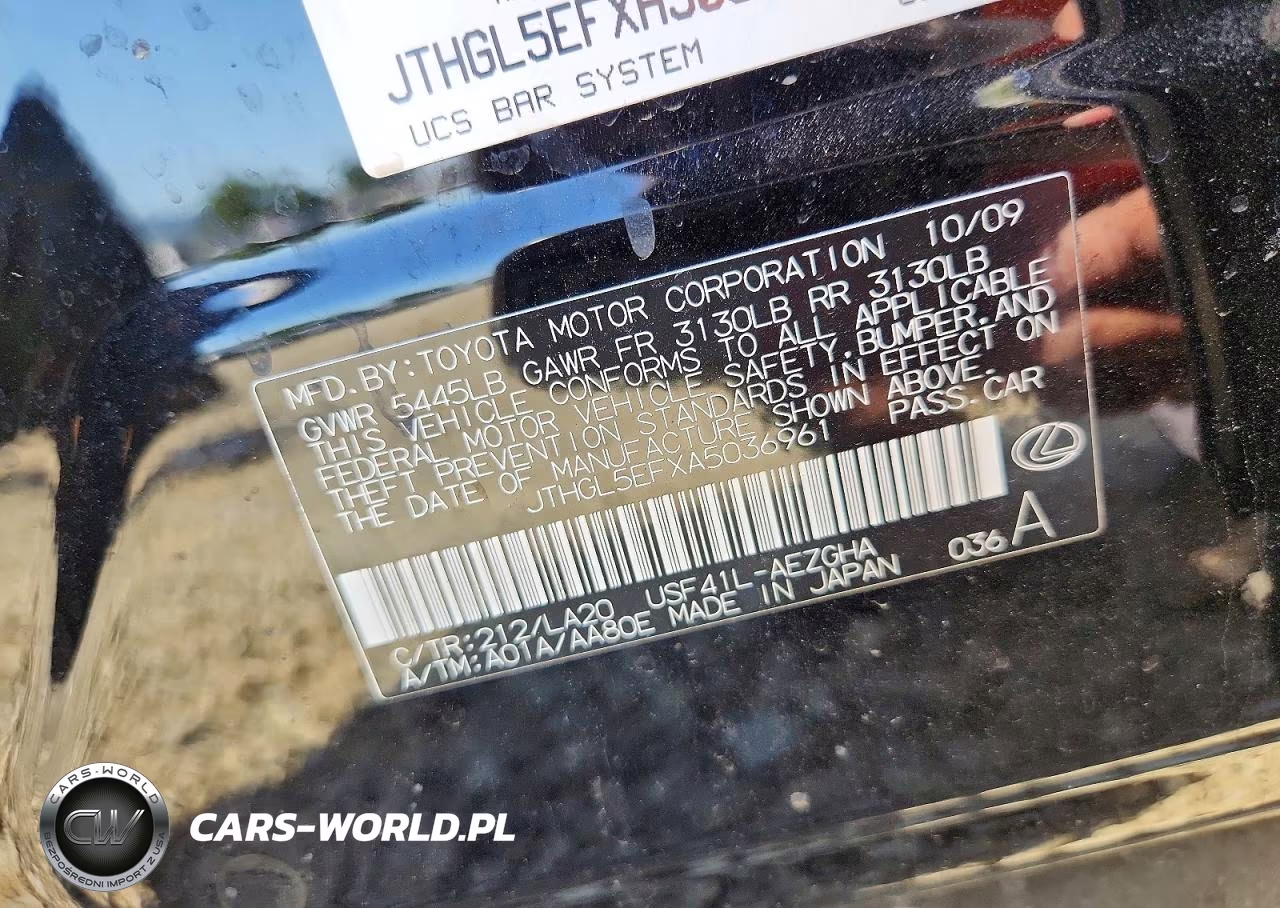 2010 Lexus Ls 460L VIN:JTHGL5EFXA5036961 - 12