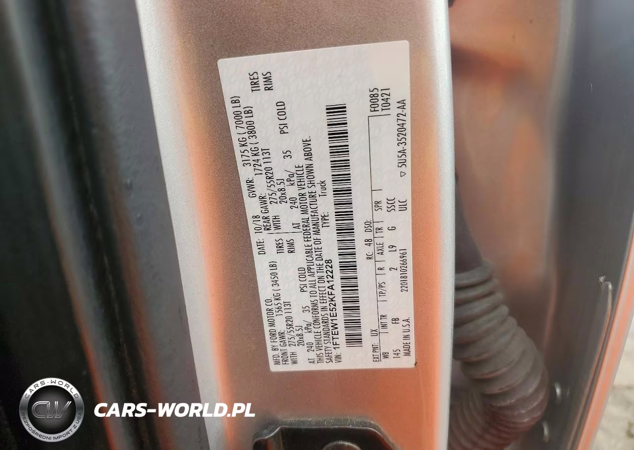2019 Ford F150 Supercrew VIN:1FTEW1E52KFA12228 - 12