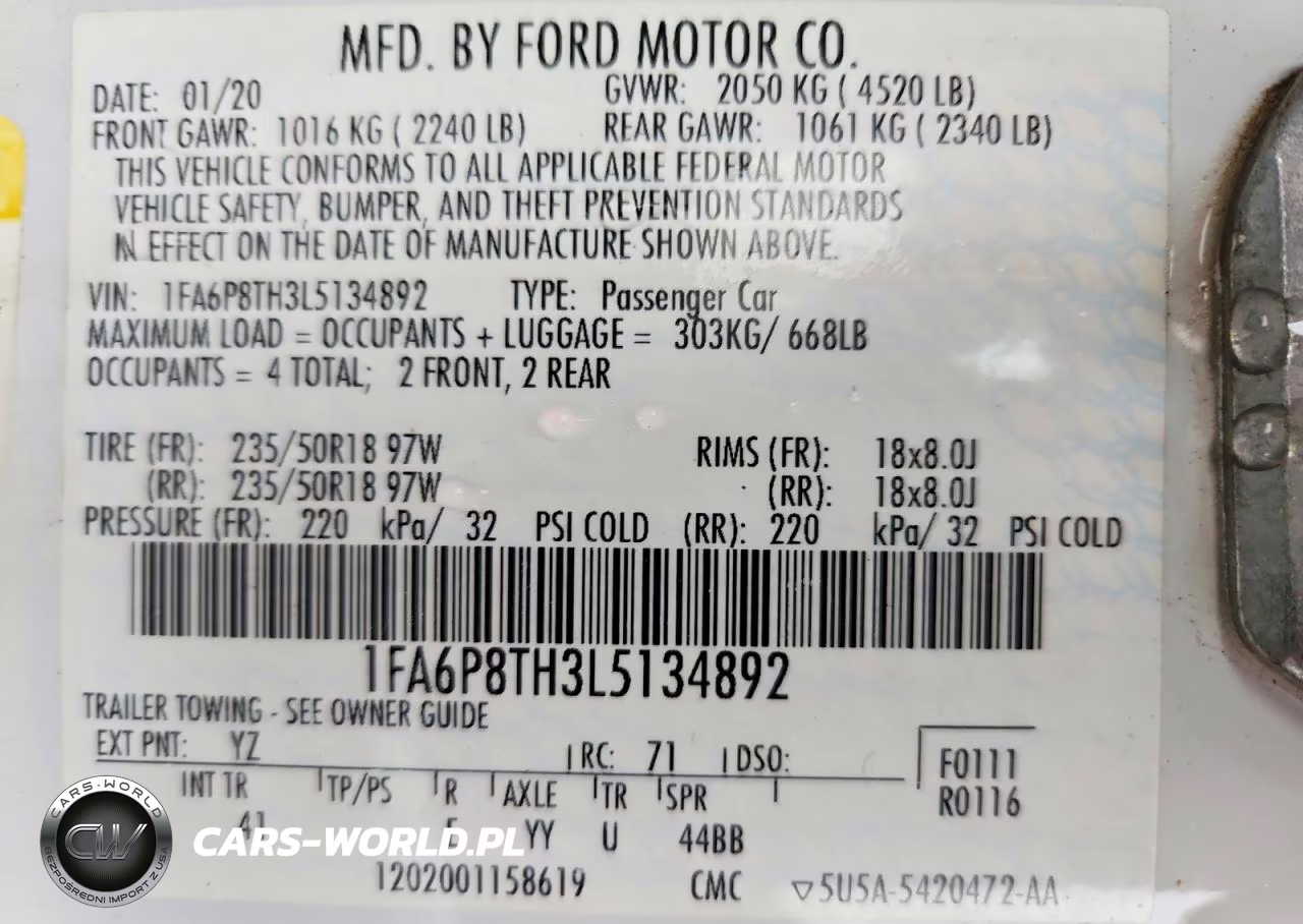 2020 Ford Mustang VIN:1FA6P8TH3L5134892 - 13