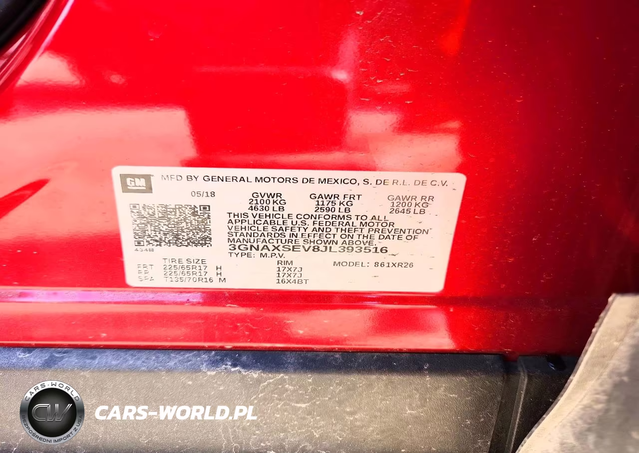2018 Chevrolet Equinox Lt VIN:3GNAXSEV8JL393516 - 12