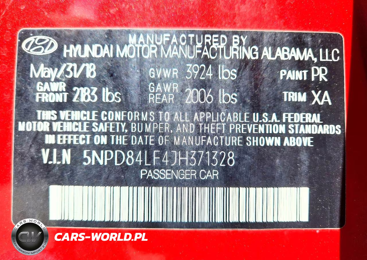 2018 Hyundai Elantra Sel VIN:5NPD84LF4JH371328 - 13