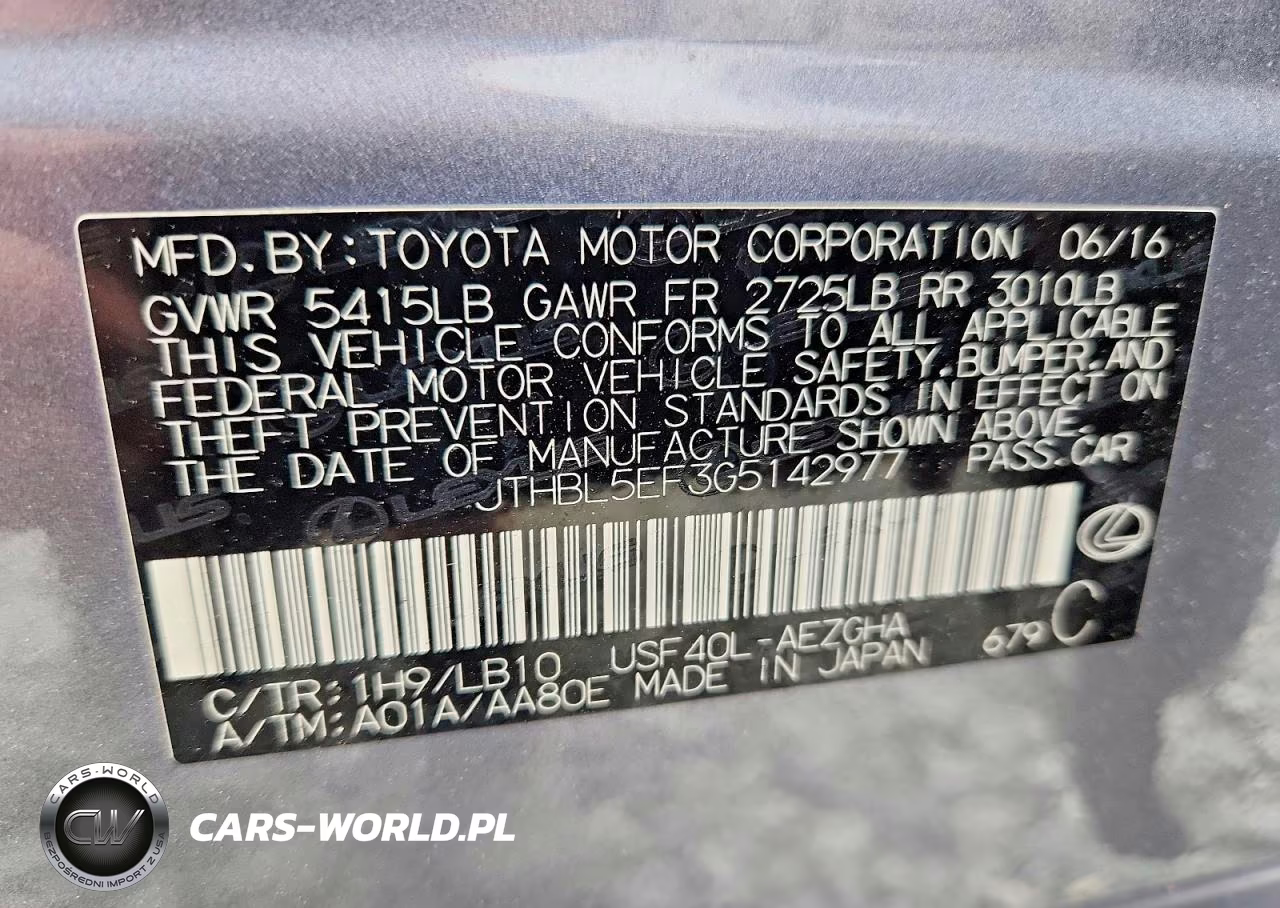 2016 Lexus Ls 460 VIN:JTHBL5EF3G5142977 - 12