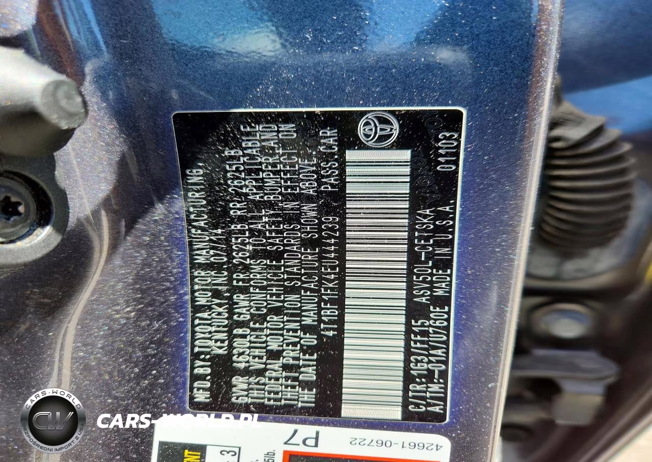 2014 Toyota Camry L VIN:4T1BF1FK4EU444239 - 12