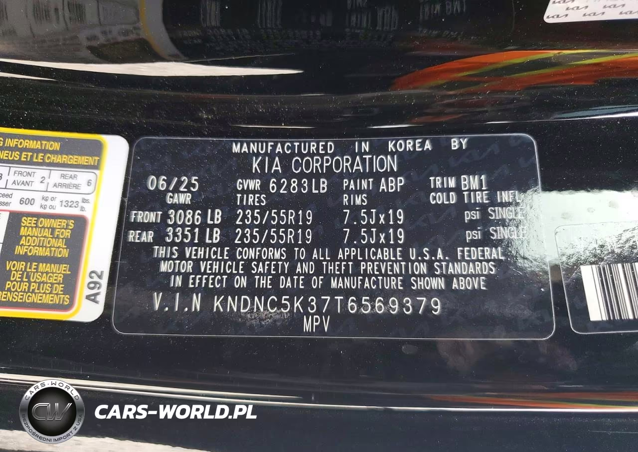 2026 Kia Carnival Ex VIN:KNDNC5K37T6569379 - 13