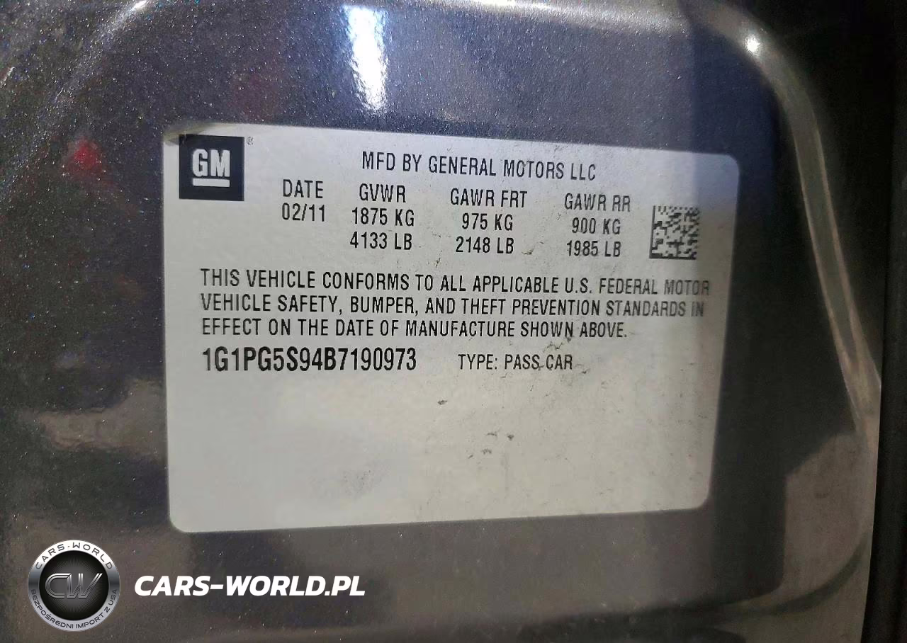 2011 Chevrolet Cruze VIN:1G1PG5S94B7190973 - 12