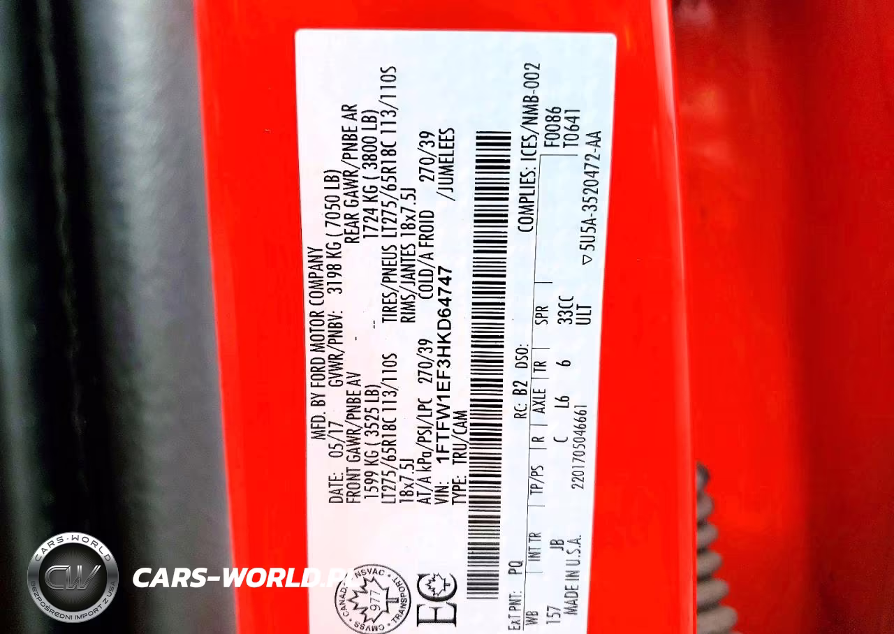 2017 Ford F150 Supercrew VIN:1FTFW1EF3HKD64747 - 13