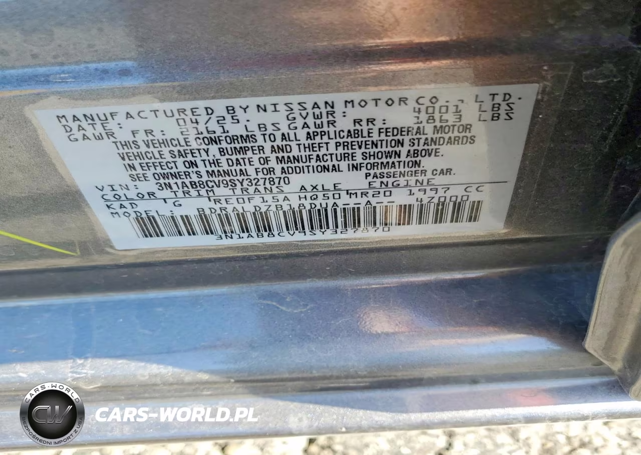 2025 Nissan Sentra S VIN:3N1AB8CV9SY327870 - 12