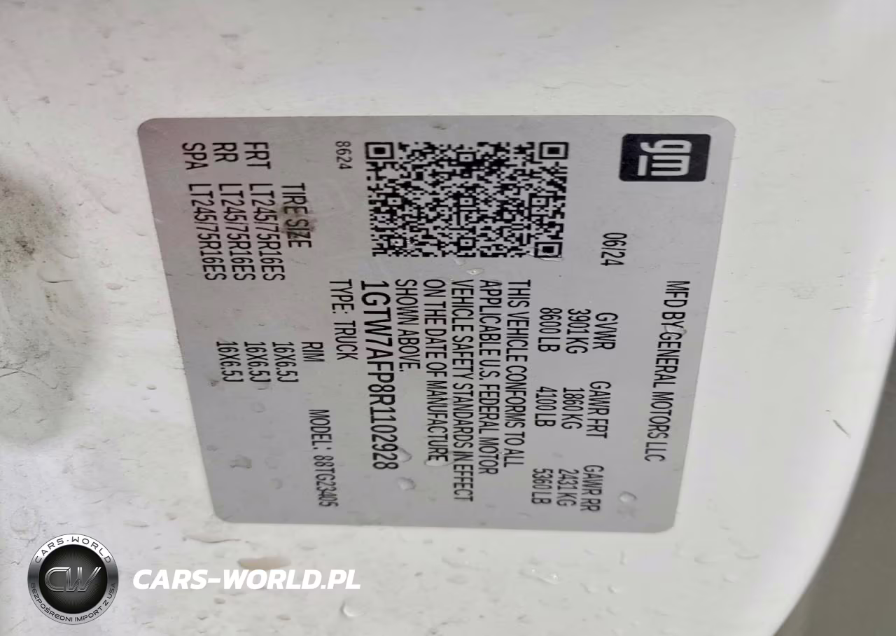 2024 GMC Savana G2500 VIN:1GTW7AFP8R1102928 - 13
