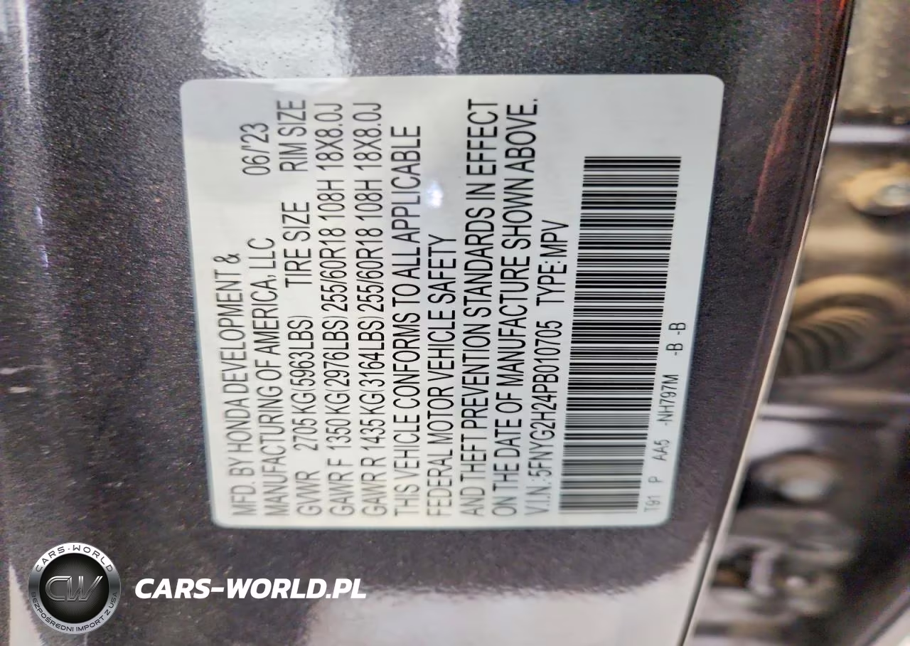 2023 Honda Pilot Lx VIN:5FNYG2H24PB010705 - 13