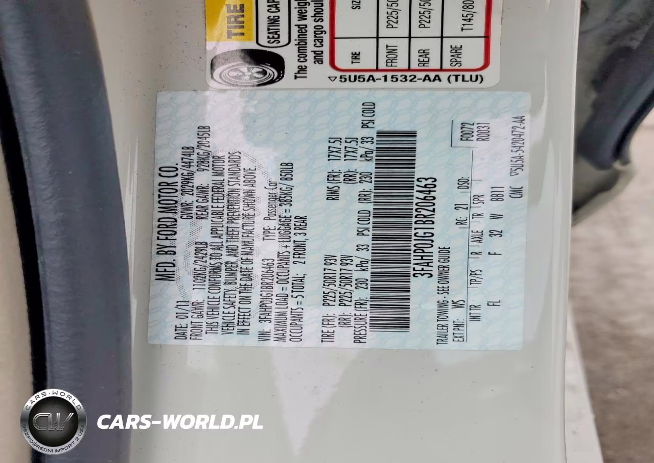 2011 Ford Fusion Sel VIN:3FAHP0JG1BR206463 - 12