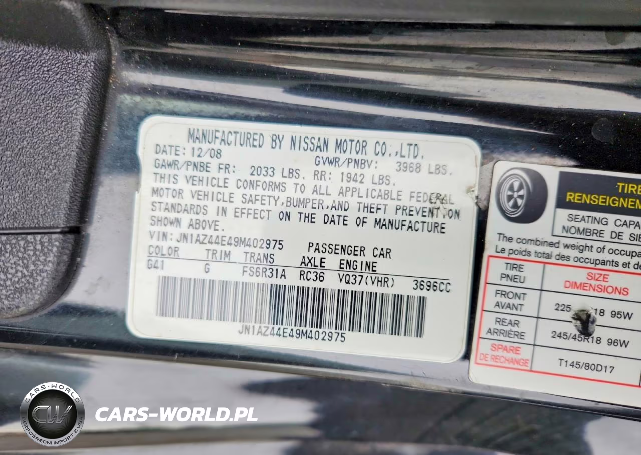 2009 Nissan 370Z Base VIN:JN1AZ44E49M402975 - 13