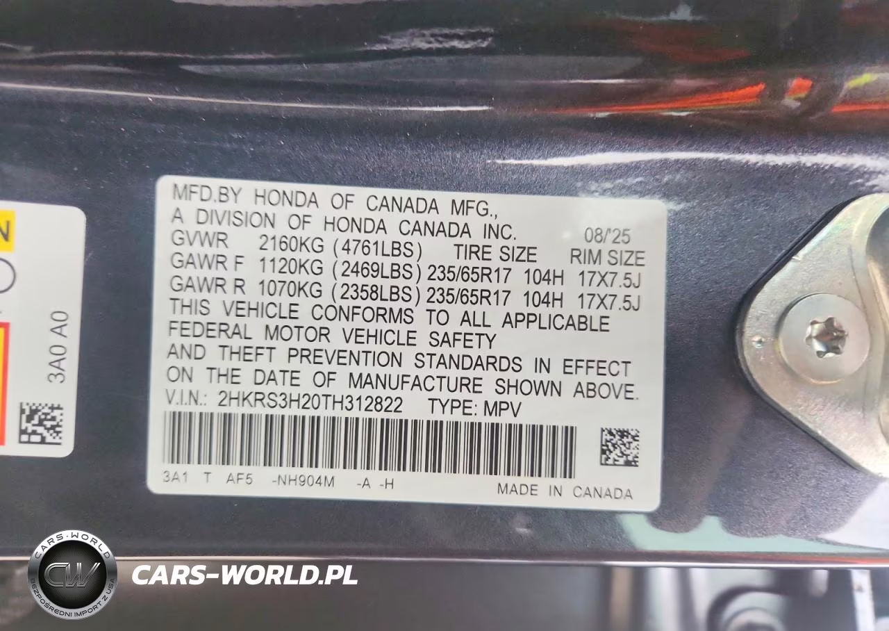 2026 Honda Cr-V Lx VIN:2HKRS3H20TH312822 - 13