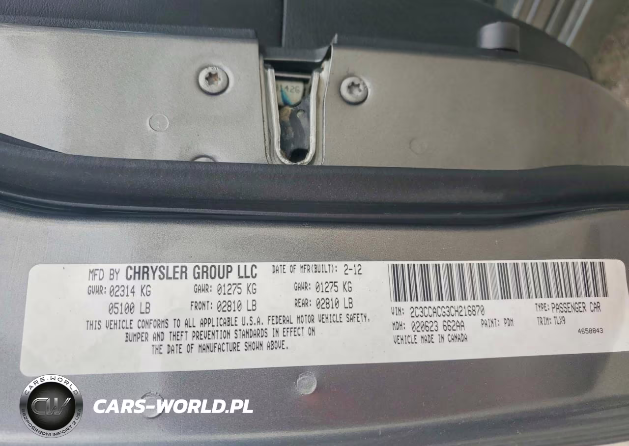 2012 Chrysler 300 Limited VIN:2C3CCACG3CH216870 - 12