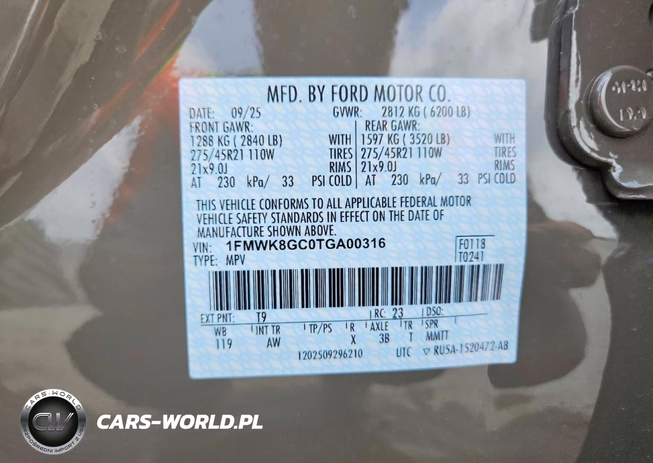 2026 Ford Explorer St VIN:1FMWK8GC0TGA00316 - 13