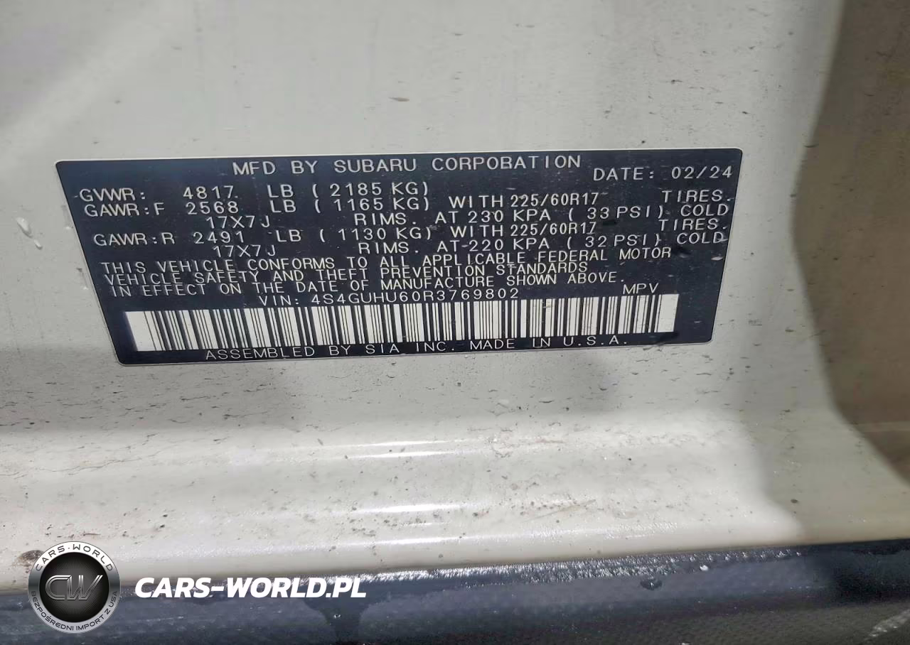 2024 Subaru Crosstrek Wilderness VIN:4S4GUHU60R3769802 - 14