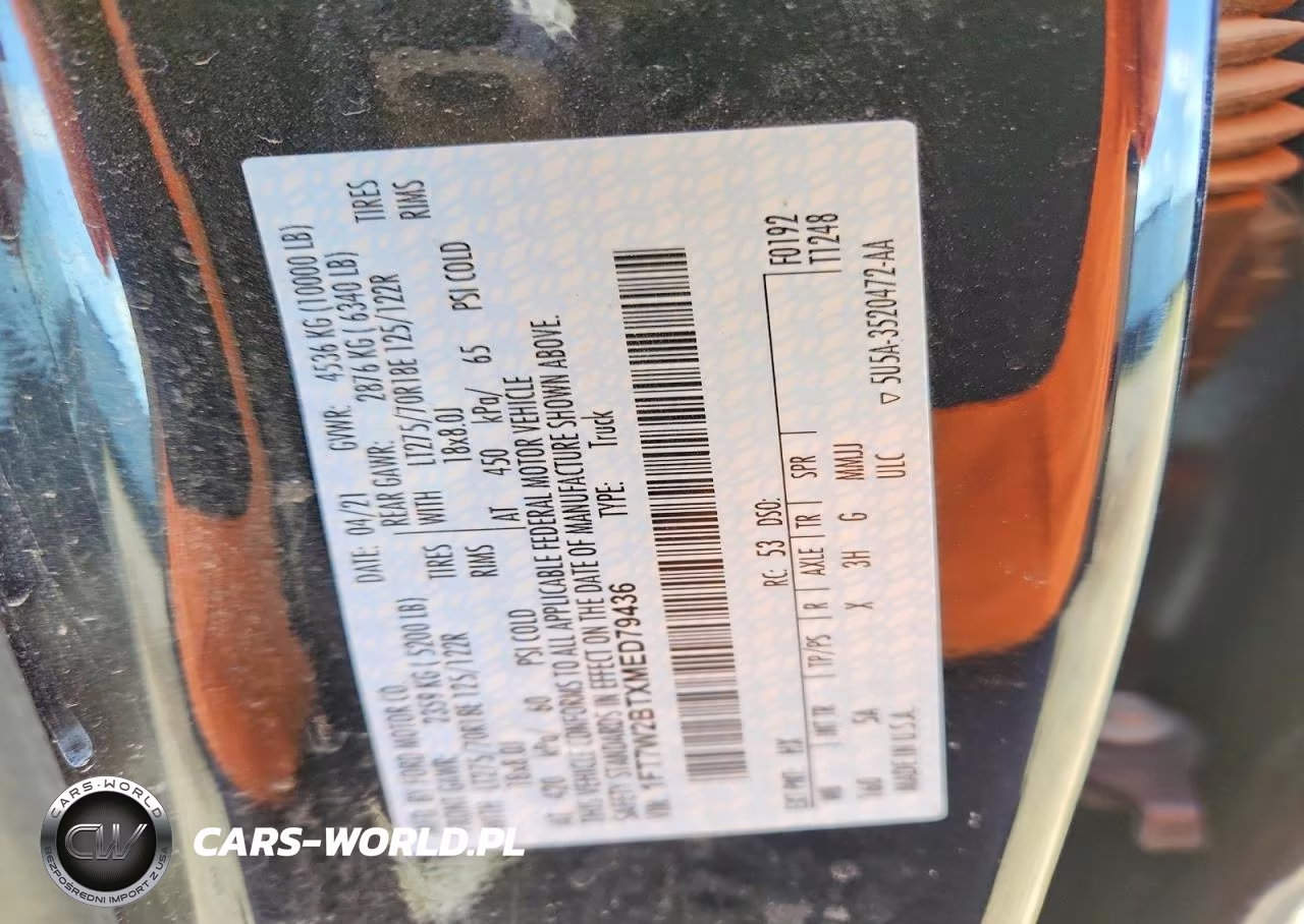 2021 Ford F250 Super Duty VIN:1FT7W2BTXMED79436 - 12