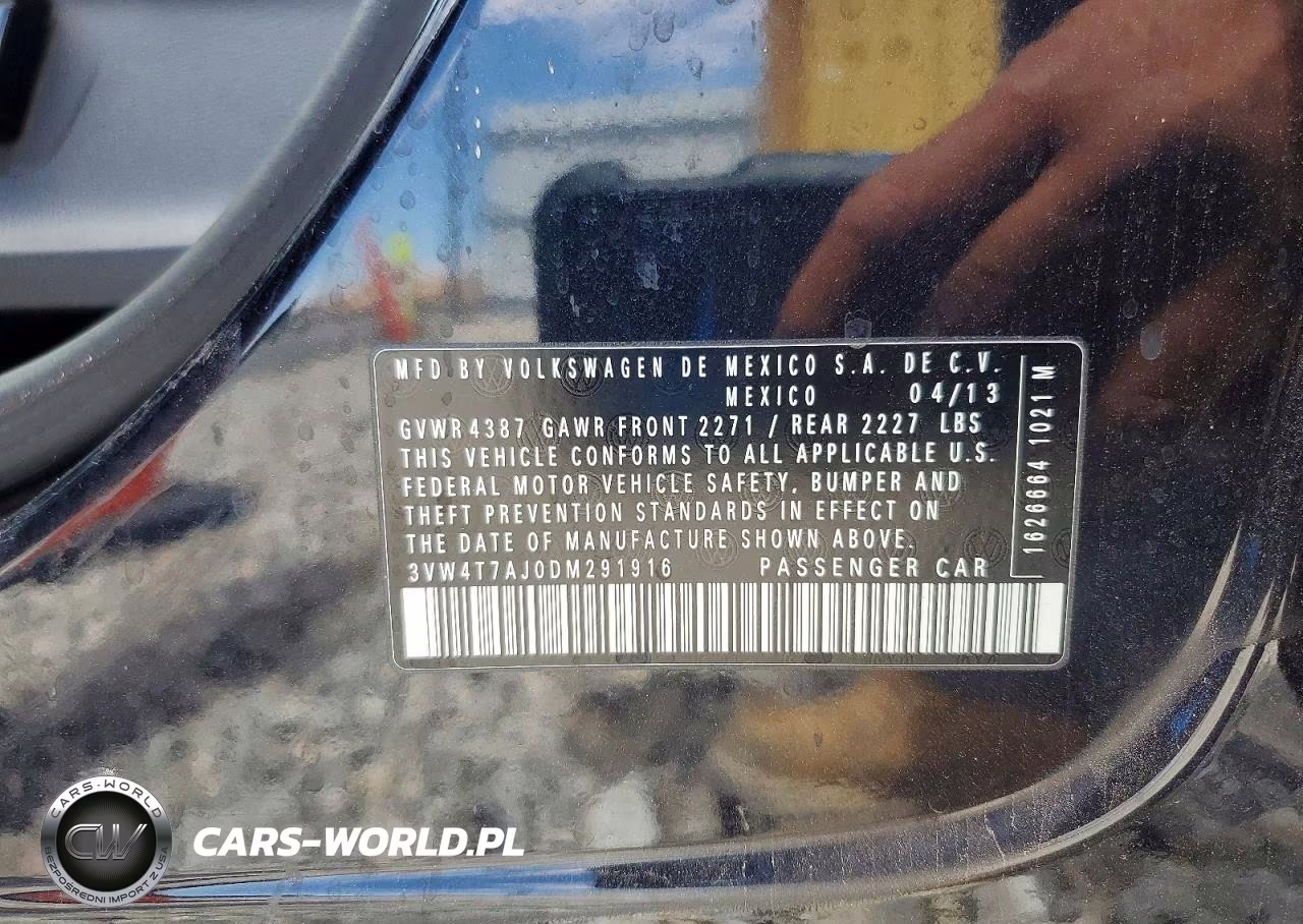 2013 Volkswagen Jetta Gli VIN:3VW4T7AJ0DM291916 - 13