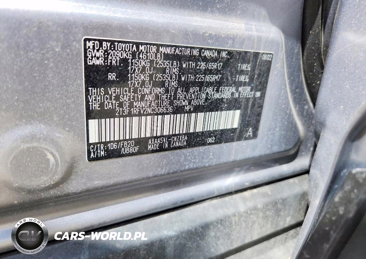 2022 Toyota Rav4 Le VIN:2T3F1RFV2NC306636 - 13