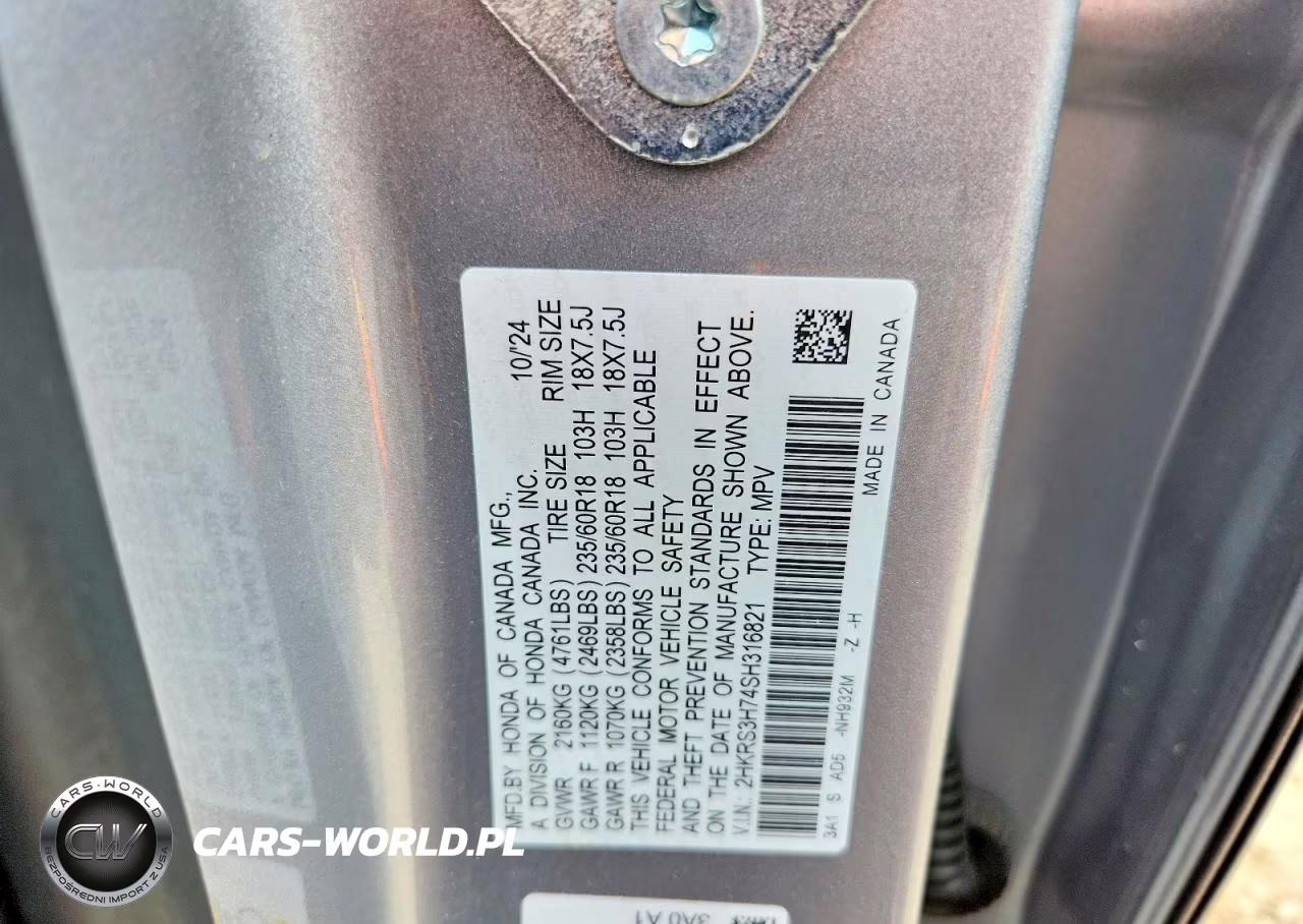 2025 Honda Cr-V Exl VIN:2HKRS3H74SH316821 - 12