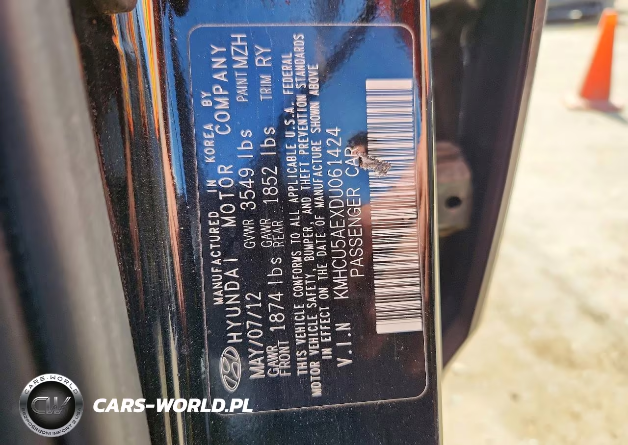 2012 Hyundai Accent Gls VIN:KMHCU5AEXDU061424 - 12