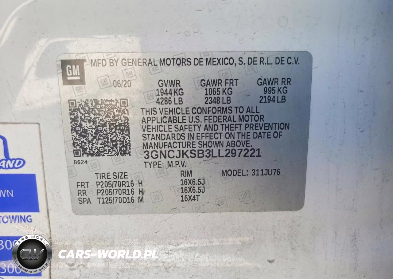 2020 Chevrolet Trax Ls VIN:3GNCJKSB3LL297221 - 12