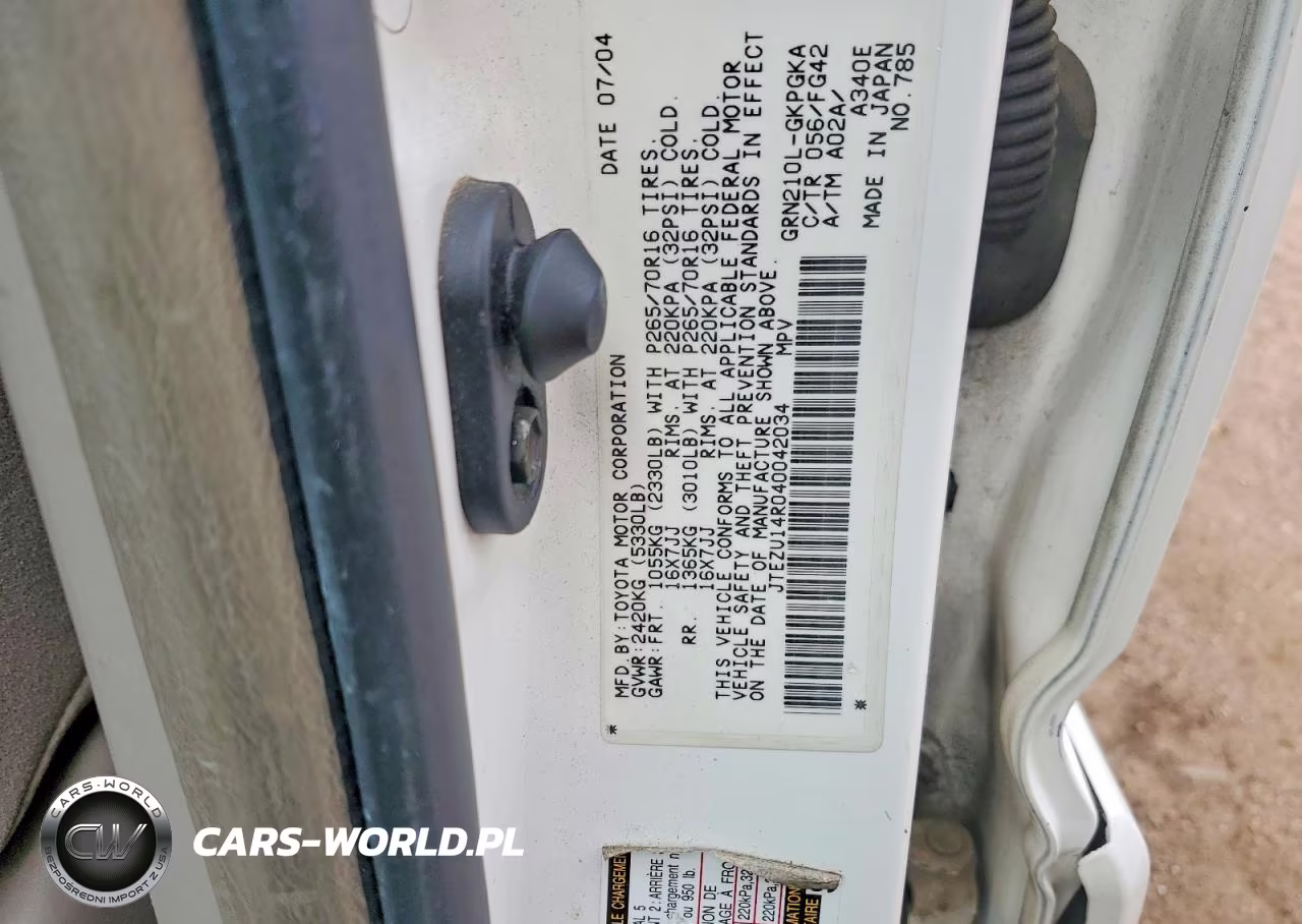 2004 Toyota 4Runner Sr5 VIN:JTEZU14R040042034 - 13