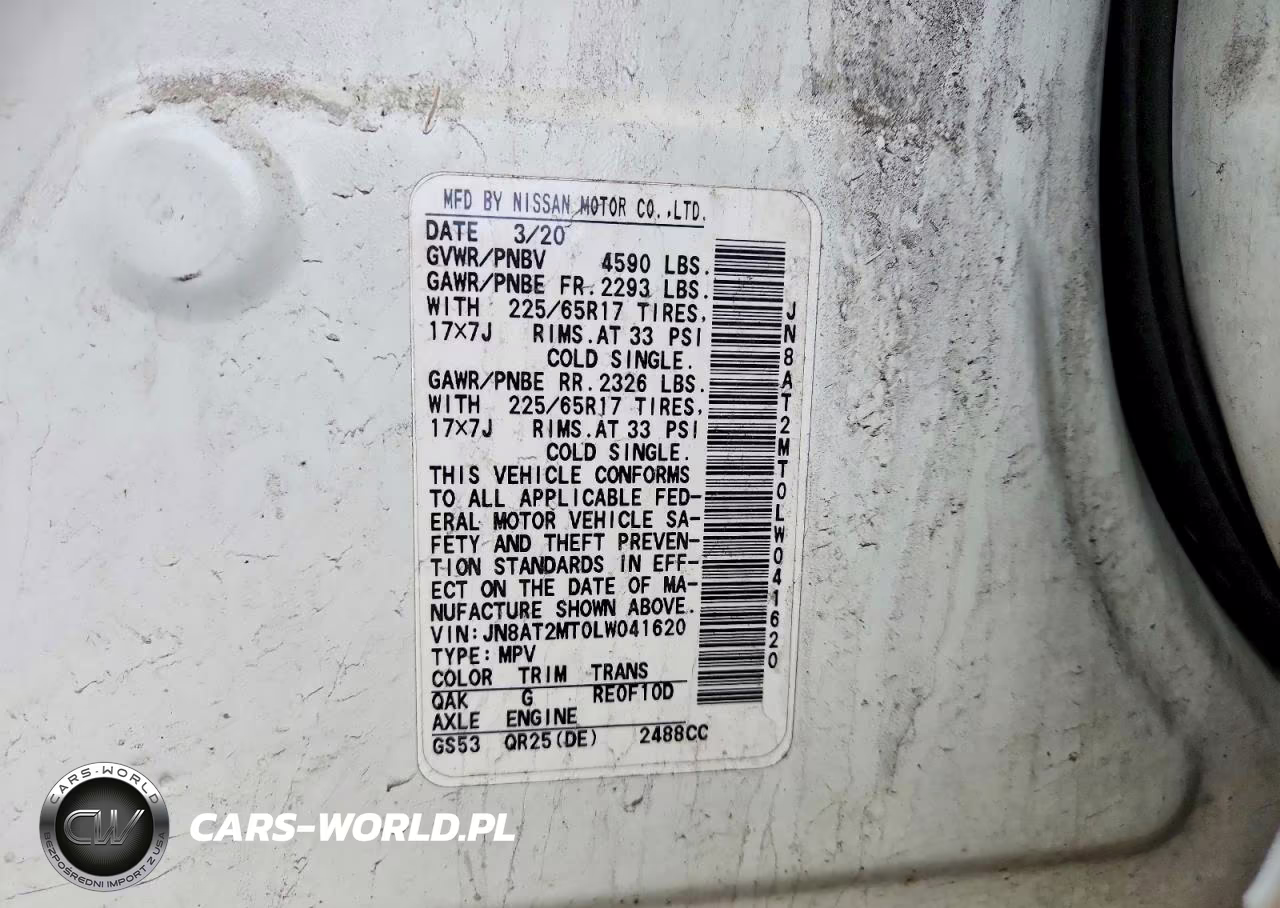 2020 Nissan Rogue Sv VIN:JN8AT2MT0LW041620 - 13